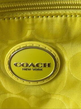 Coach Yellow Nylon Crossbody With  Signature C Boho Coastal Grandma Cruise
